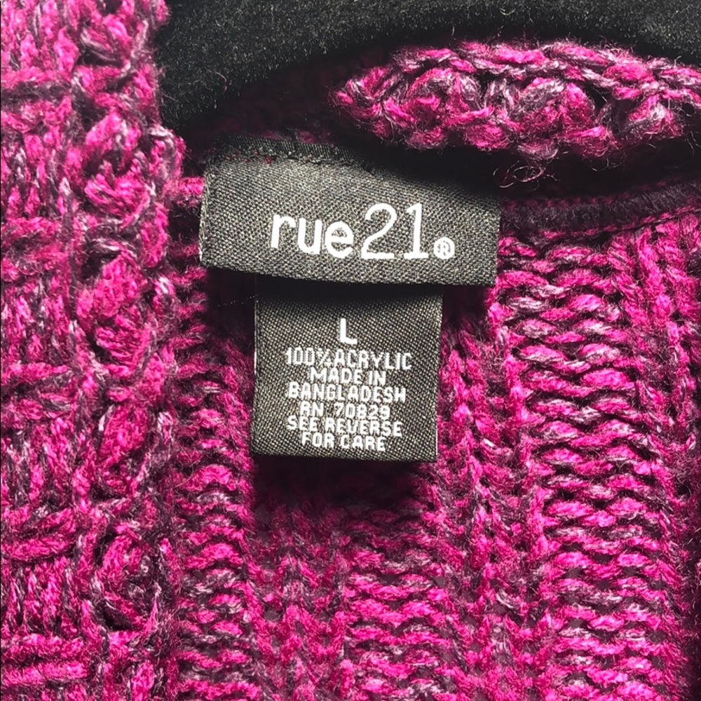 Rue21 Purple and‎ Gray Sweater Cardigan - Picture 3 of 7